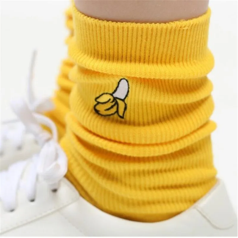 Магазин Crazy Fly новые хлопковые милые женские носки с фруктовым принтом Meias длинные