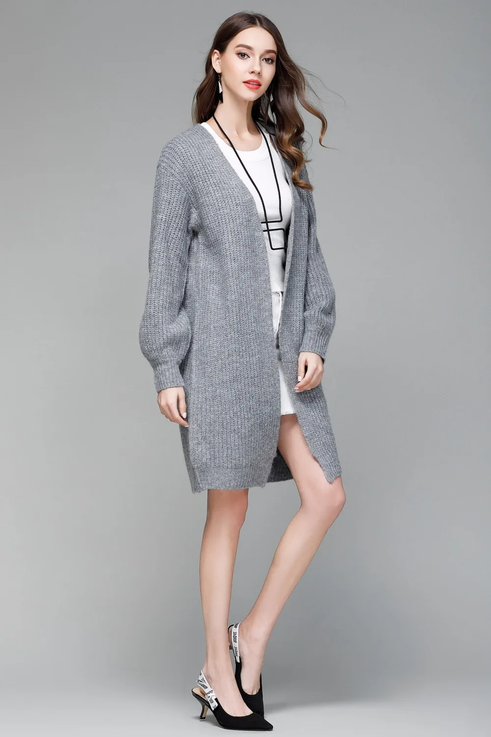 2019 Korean Fashion Autumn Winter Women Sweaters Long Knitted Cardigans Solid Patchwork Sweter Mujer Manga Larga Trui Dames |