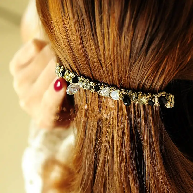 

barrette crystal hair clips women girls hair Barrettes