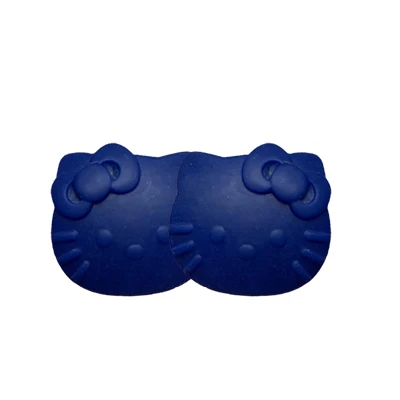 navy 10 шт., силиконовые мини-бусины hello kitty, пищевого качества, силиконовые бусины-прорезыватели, милые DIY, прорезыватели для зубов, ожерелье для кормления, Детские бусины-прорезыватели - Цвет: navy