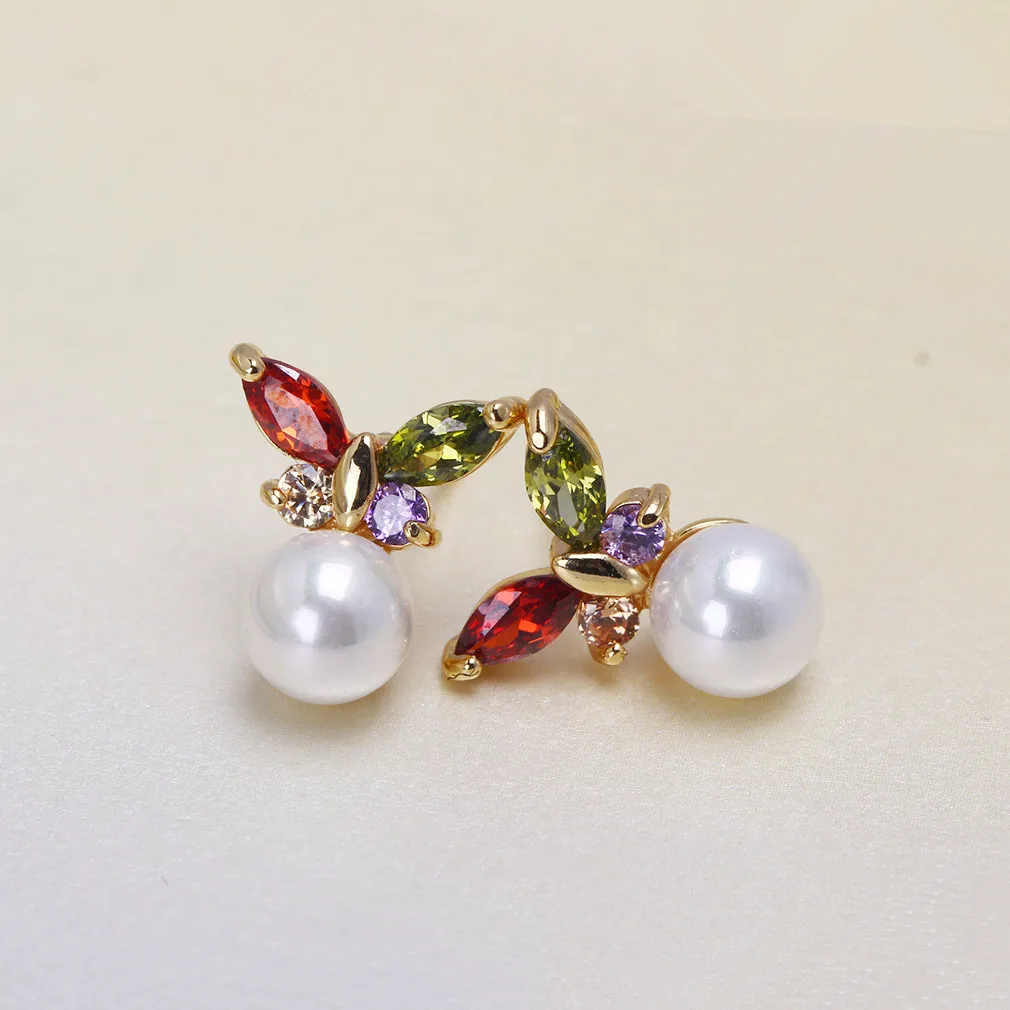 2014 Taobao Hot New Stud Stock 18k Gold / Platinum Plating Austria Zircon Earrings | Украшения и аксессуары