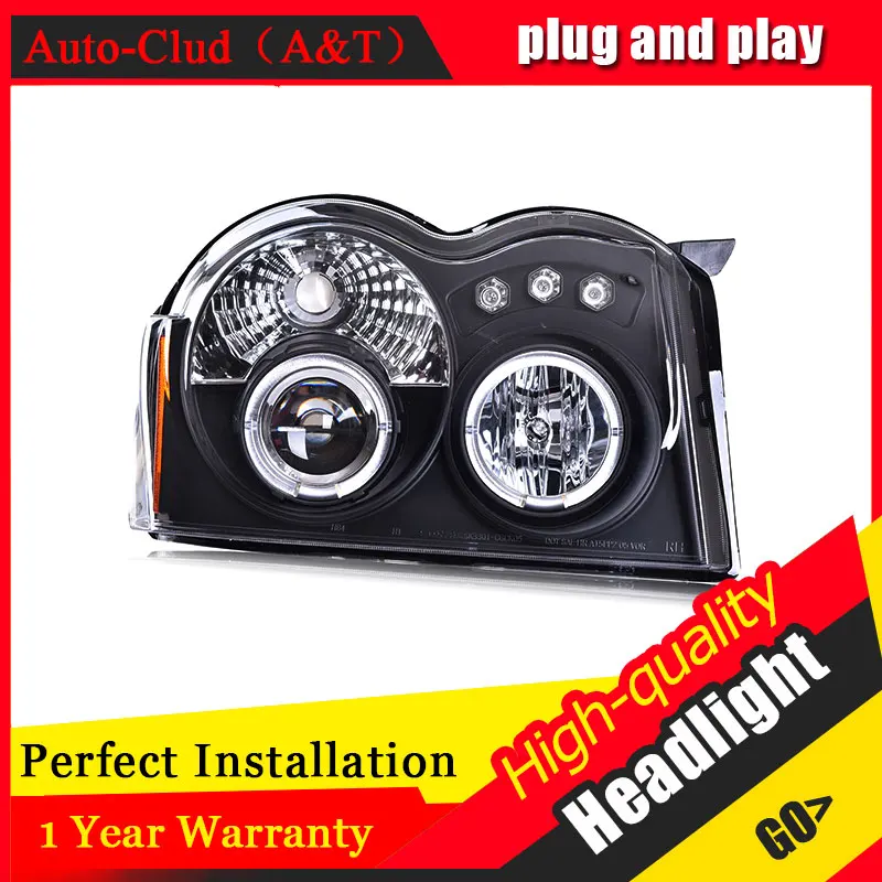 

Auto Clud Car Styling For Grand Cherokee headlights For Grand Cherokee head lamp led DRL front Bi-Xenon Lens Double Beam HID KIT