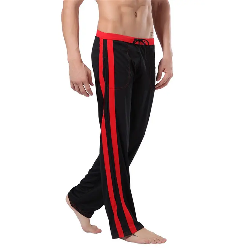 Новые мужские летние модные дышащие спортивные штаны в полоску повседневные для