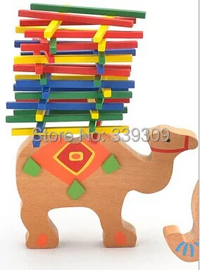 free shipping new 3pcs/lot wooden animal balance toy Board game building blocks DIY intelligence toys Toy Blocks Balance | Игрушки и