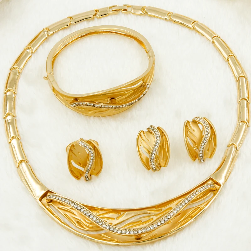 Оптовая продажа Африканские свадебные украшения Дубай Модные Золотые Ювелирные