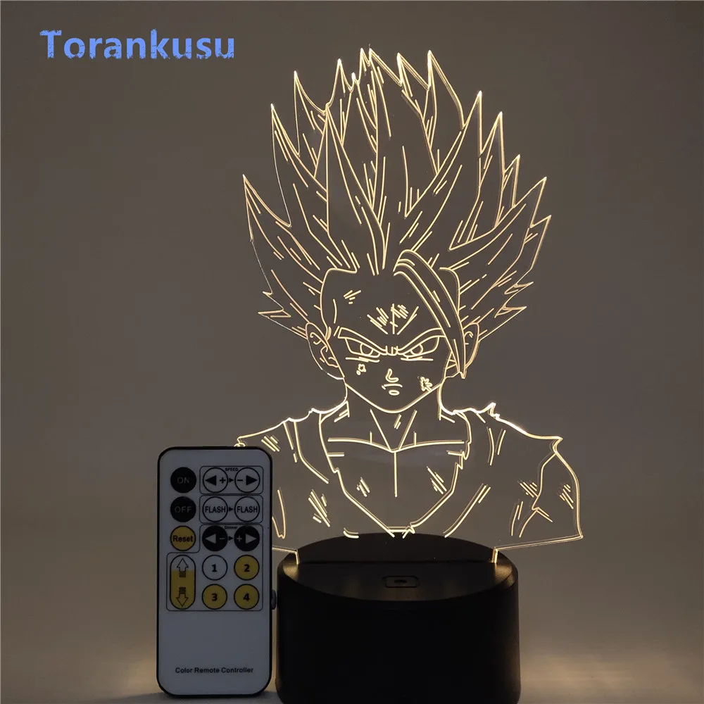

Dragon Ball Action Figure Son Gohan Figure 3D LED Desk Lamp Home Night Lights Anime Dragon ball Figura Lighting Figure Kids Gift