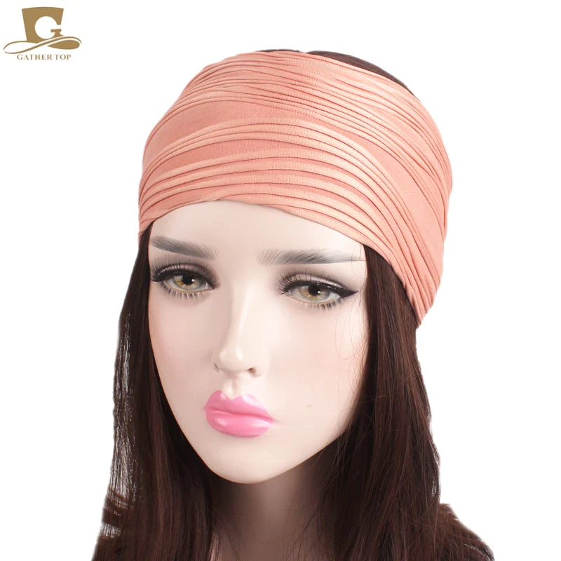 Женская повязка на голову Мягкая с рюшами тюрбан аксессуары для волос|girls hair