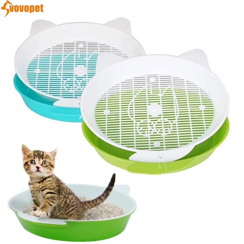 VOVOPET кошачьи кровати Туалет Круглый полузакрытый двойной слой просеивания Poo