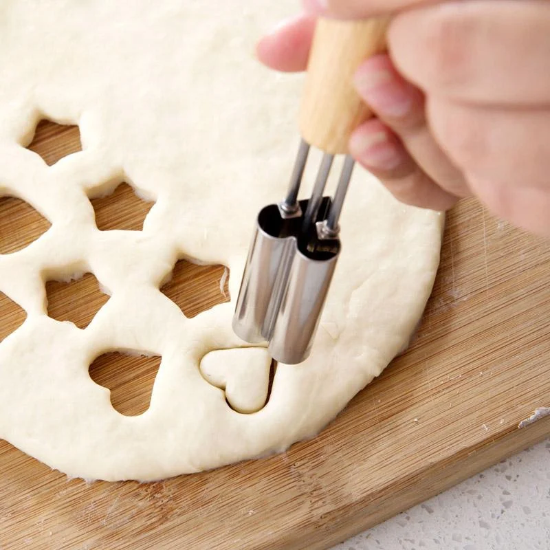 1 шт. резак для печенья с деревянной ручкой из нержавеющей стали DIY формы резаки