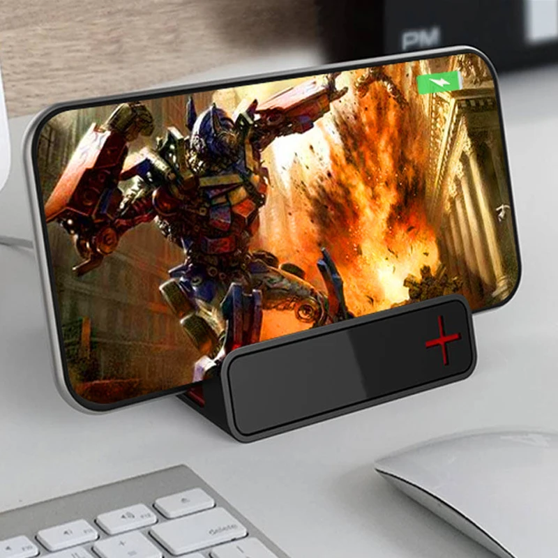 2 в 1 Беспроводное зарядное устройство QI Быстрая зарядка Настольный 3 USB держатель