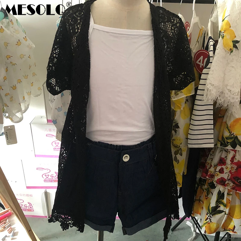 MESOLO/Новая кружевная открытая Солнцезащитная одежда с тонкими лямками верхняя