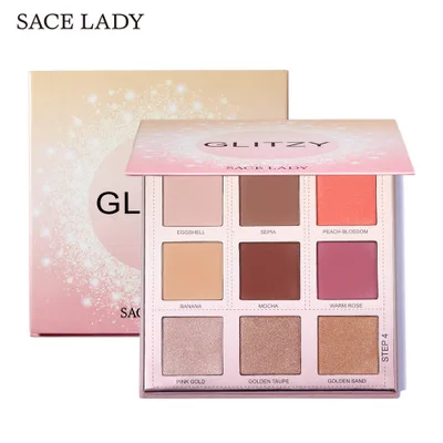 Макияж 9 видов цветов Тени для век Палитра теплая Милая Косметика долговечные