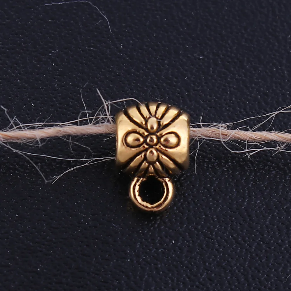 DoreenBeads, цинковый сплав, античное золото, бусины под старину, бочонок, золотой тон, цветок, сделай сам, компоненты 9 мм(3/") x 6 мм(2/8"), 100 шт