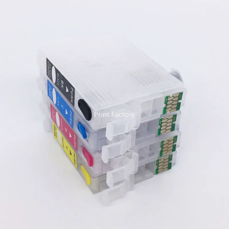 T2001 T2004 заполняемый картридж с чипом для Epson XP 200 300 400 310 410 510 WF 2510|Чернильные