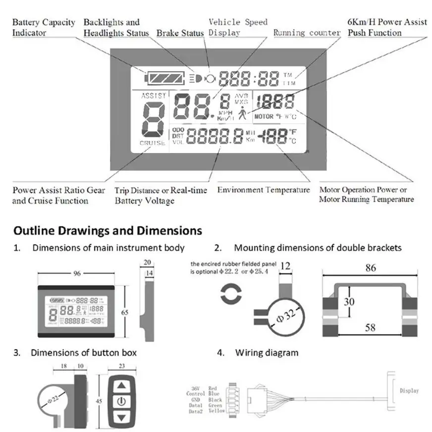 Велосипедный комплект для горного велосипеда KT LCD3 с дисплеем электрический