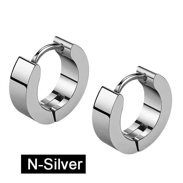 N-Silver Модные ювелирные серьги для женщин и мужчин Brincos новые трендовые серьги-гвоздики из нержавеющей стали с кубическим цирконием минималистичные ювелирные изделия - Окраска металла: N-Silver
