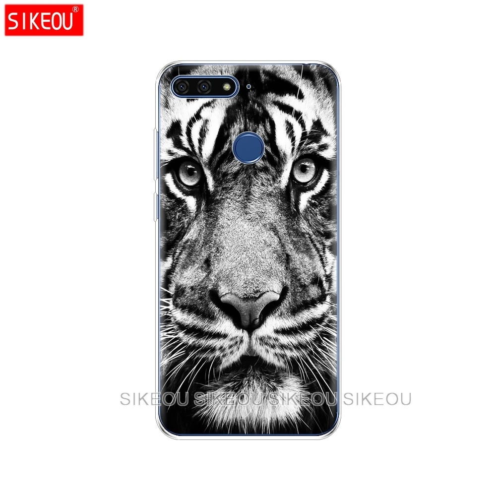 Силиконовый чехол для телефона Huawei Honor 7A PRO 7C Y5 Y6 Y7 Y9 2017 2018 Prime big lion on the stone|Бамперы| |