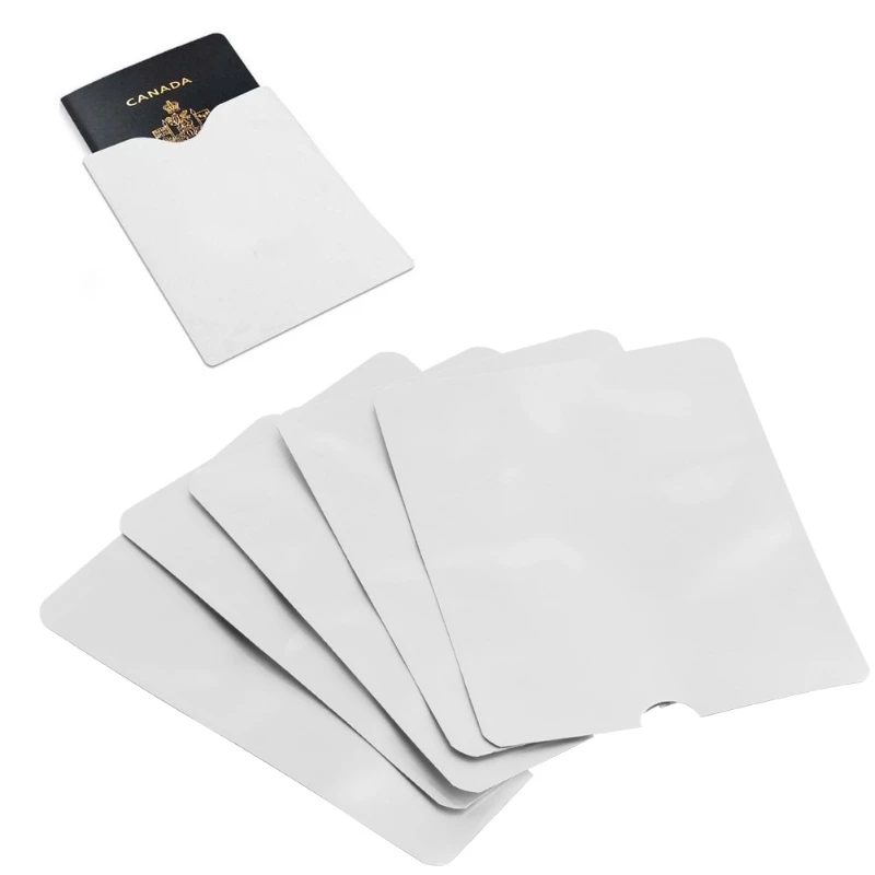 5Pcs/Lot Solid Passport Secure Sleeve Holder Anti Scan RFID Blocking Protector Cover Photo | Багаж и сумки