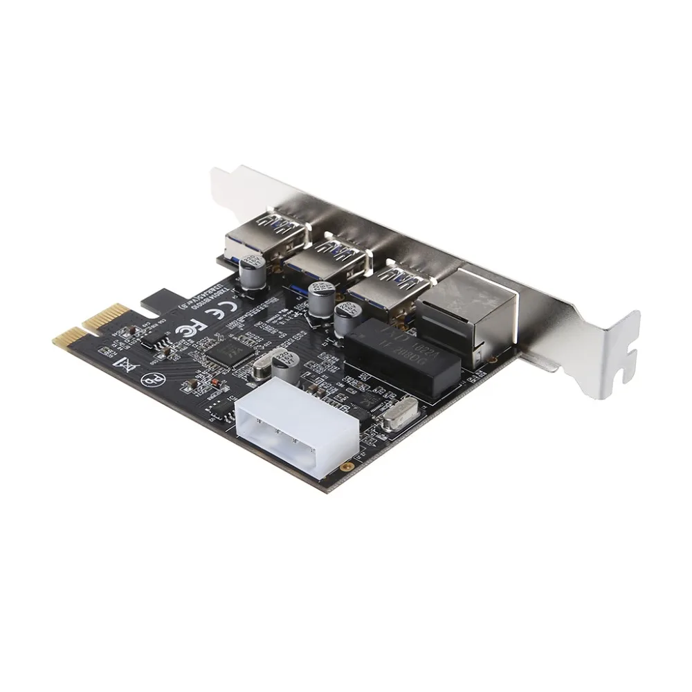 Сетевая карта 1000M Gigabit Ethernet контроллер PCI E Multi I/O USB3.0 3 порта|Сетевые карты| |
