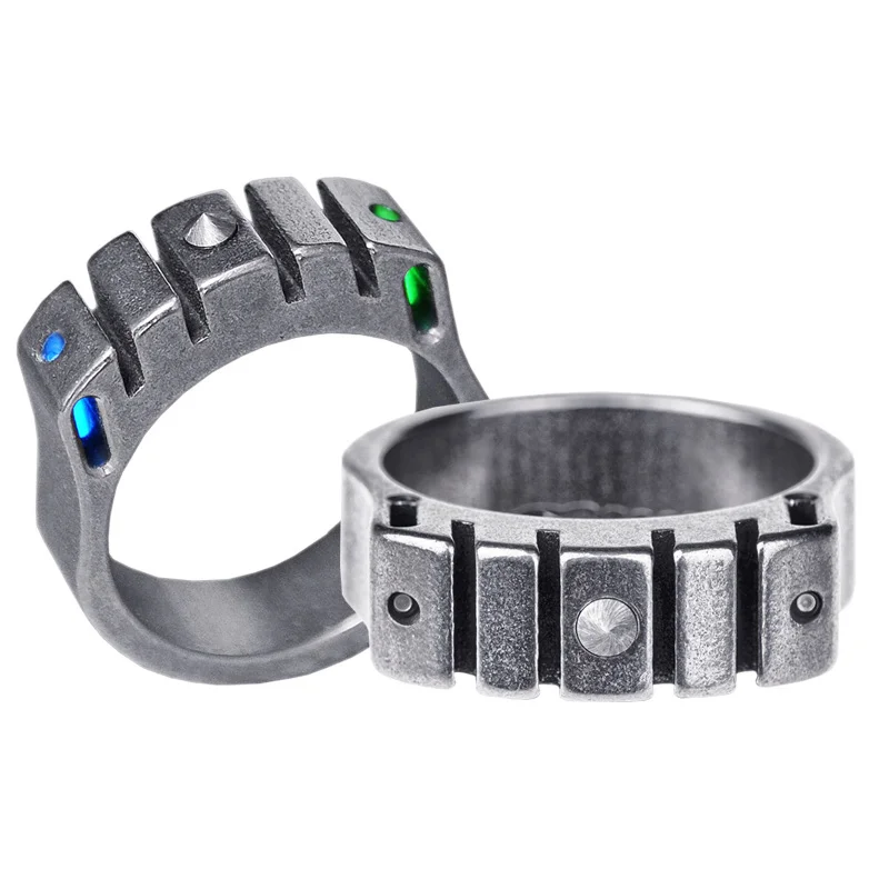 1 шт. EDC инструмент кольцо из титанового сплава с вольфрамовой стальной головкой