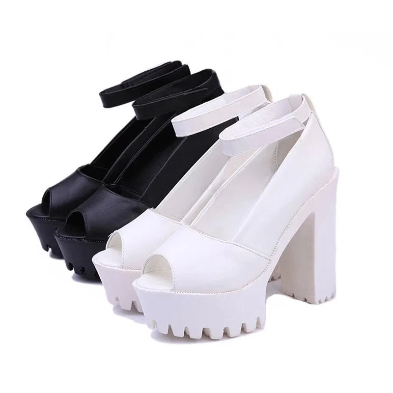 Обувь на платформе; женская обувь на высоком каблуке; zapatos mujer; женские туфли-лодочки с открытым носком; Новинка года; модная женская обувь