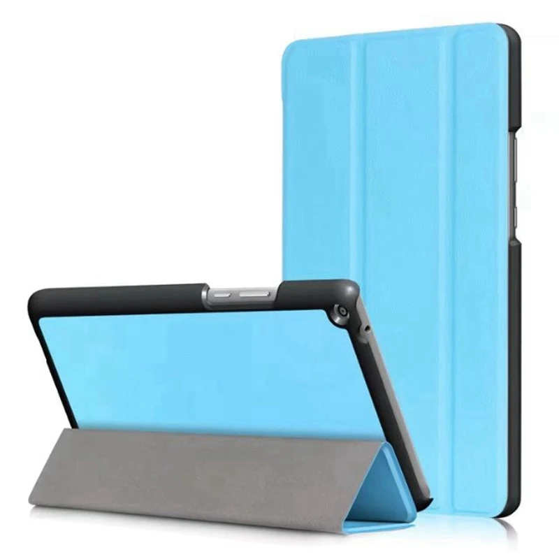 blue Умный чехол из искусственной кожи для huawei MediaPad T3 8,0 KOB-L09 KOB-W09 чехол для планшета Funda чехол для Honor Play Pad 2 Чехол+ подарки - Цвет: blue