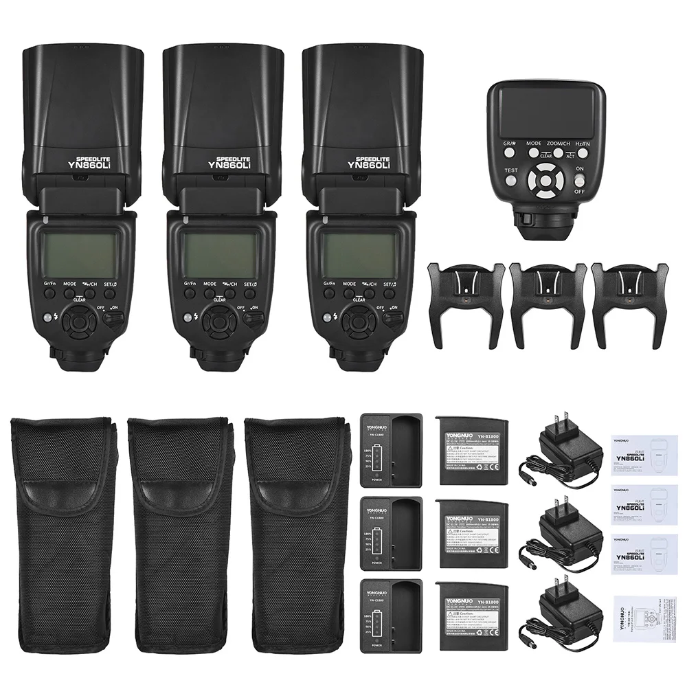 YONGNUO YN860Li Беспроводная вспышка Master Slave Speedlite+ YN560-TX II ручной триггер пульт дистанционного управления для Canon Nikon