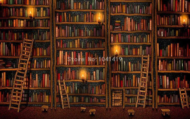 3D обои, Классическая книжная полка, картина маслом, фотообои, для учебы, библиотеки, гостиной, фон для стены, домашний декор, Papel De Parede, 3D