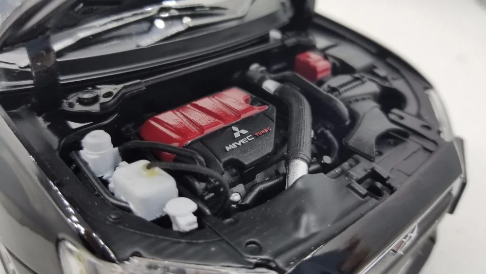 1:18 литая под давлением модель автомобиля для Mitsubishi Lancer EVO X 10(правый руль) черный редкая коллекция EVOLUTION X