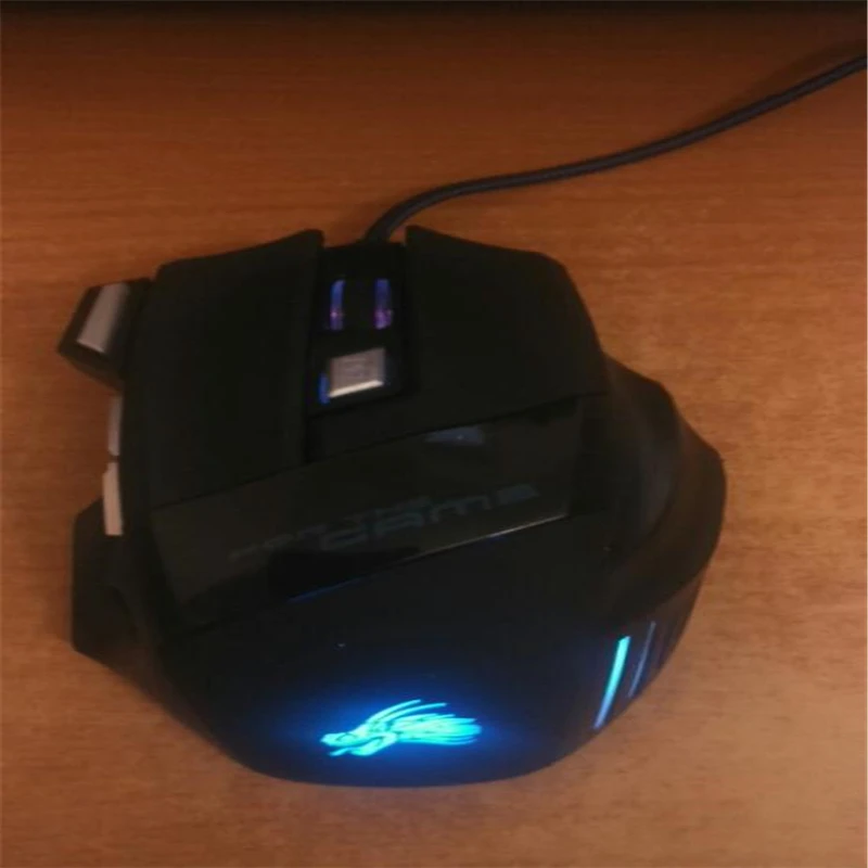 Мышь Raton профессиональная 5500 dpi 7 кнопок светодиодный оптическая USB Проводная игровая мышь Мыши для Pro Gamer 18Aug2