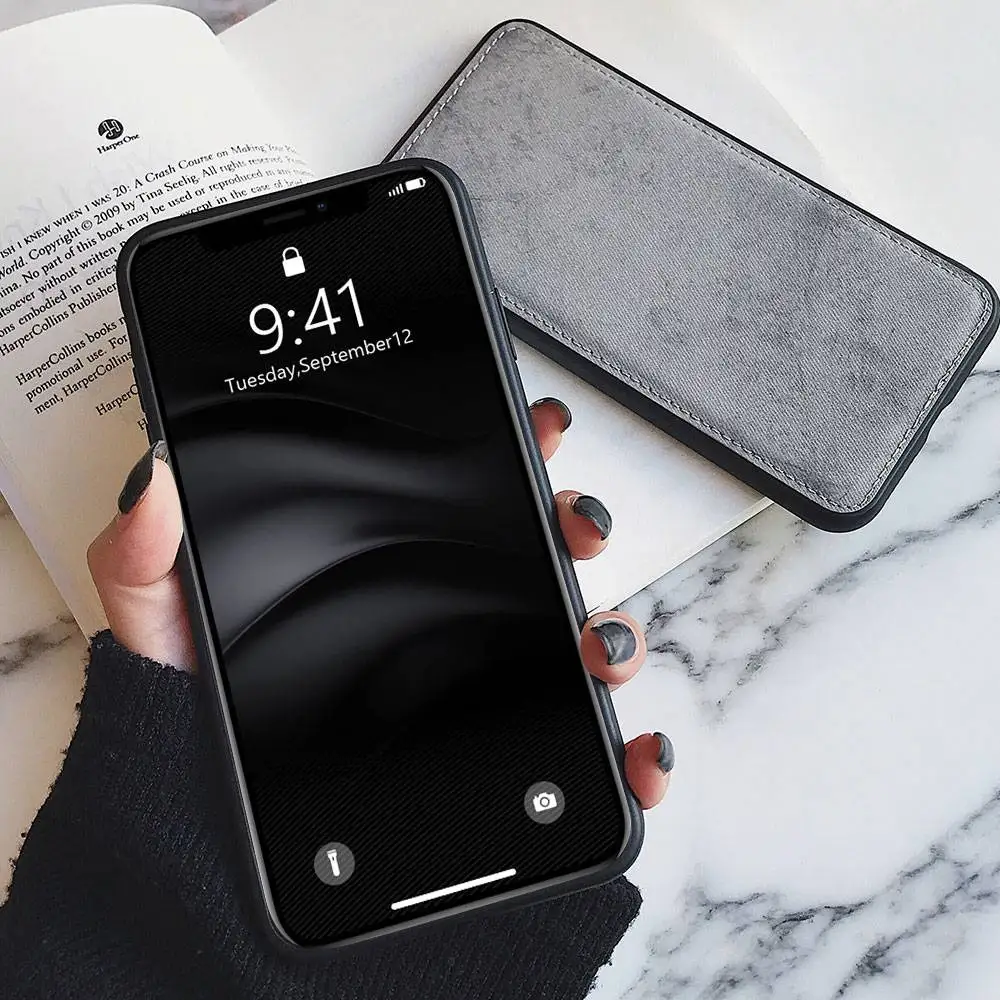 KISSCASE Ultra-thin Denim Cloth Texture Case For iPhone 7 8 6 6s Plus X XS MAX XR Soft Protective Phone Back Cover Coque Fundas |