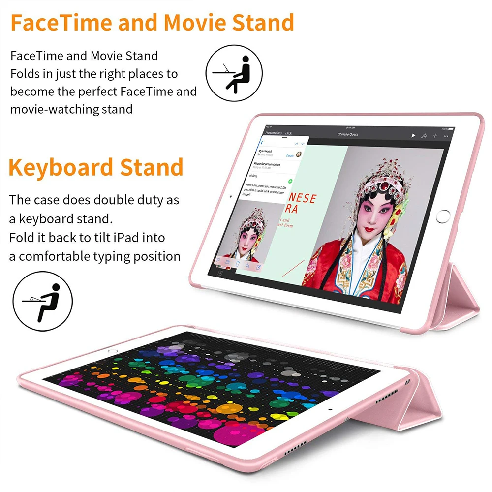Для iPad Pro 10,5 чехол умный Мягкий силиконовый чехол из искусственной кожи для iPad Pro Чехол 10,5 с функцией автоматического сна/пробуждения