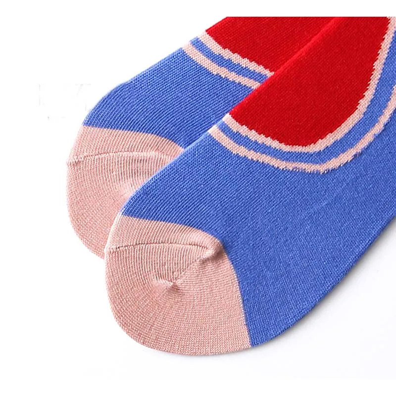 

[WPLOIKJD]Antiskid Breathable Elastic Warmer Striped Patchwork Fashion Cotton Comfort Socks Women Men Meias Sokken