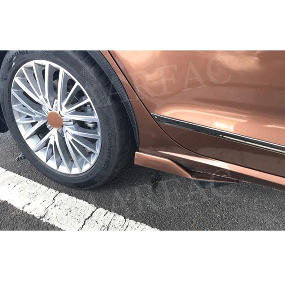 Автомобильный универсальный боковой порог крыльца Rocker Splitters Anti-Scratch Winglet Bumper Lip Trim Canard Aprons Wings 2PCS.