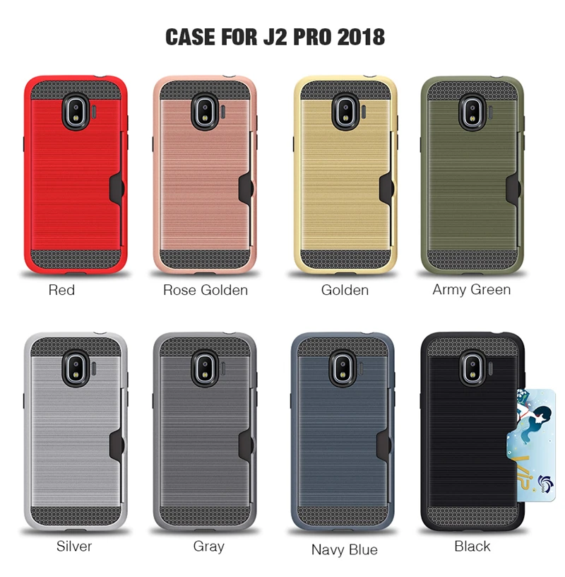 Чехол для Samsung Galaxy J2 Pro чехол армированный 2018 телефона с отделением карт |