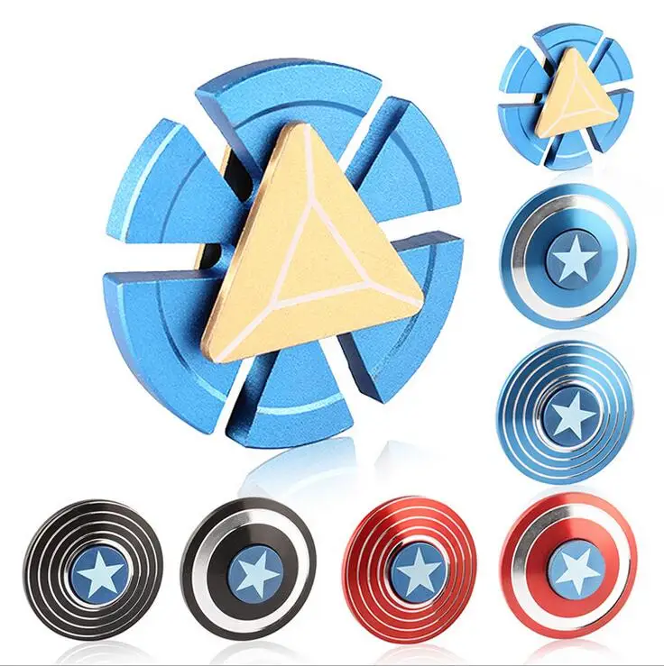 Ручной Спиннер Железный человек EDC Tri Spinner Игрушки непоседы металлический красный