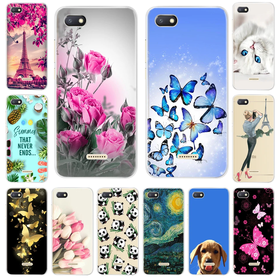 For Xiaomi Redmi 6A Case 5.45 Inch Printing Soft Silicone Phone Redmi6A Back Cover Bumper | Мобильные телефоны и