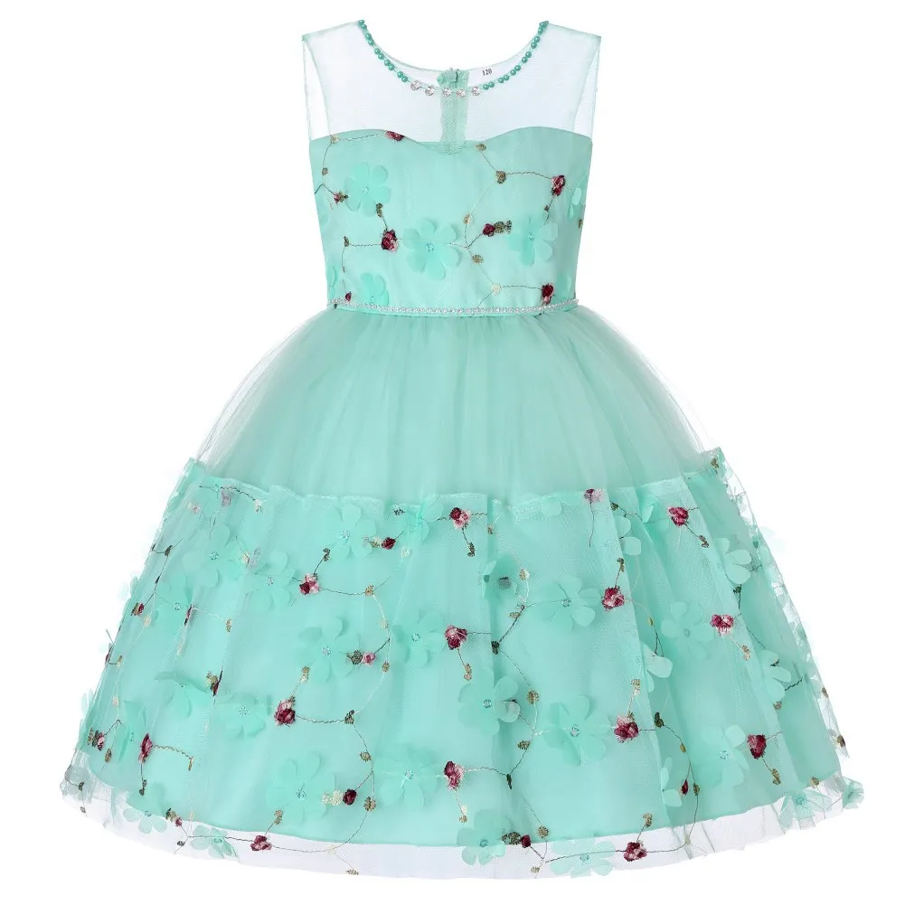 2019 Kids Tutu Birthday Princess Dress for Girls Infant Mesh Children Party Bridesmaid Elegant Dresses Ball Gown Floral Fashion | Детская