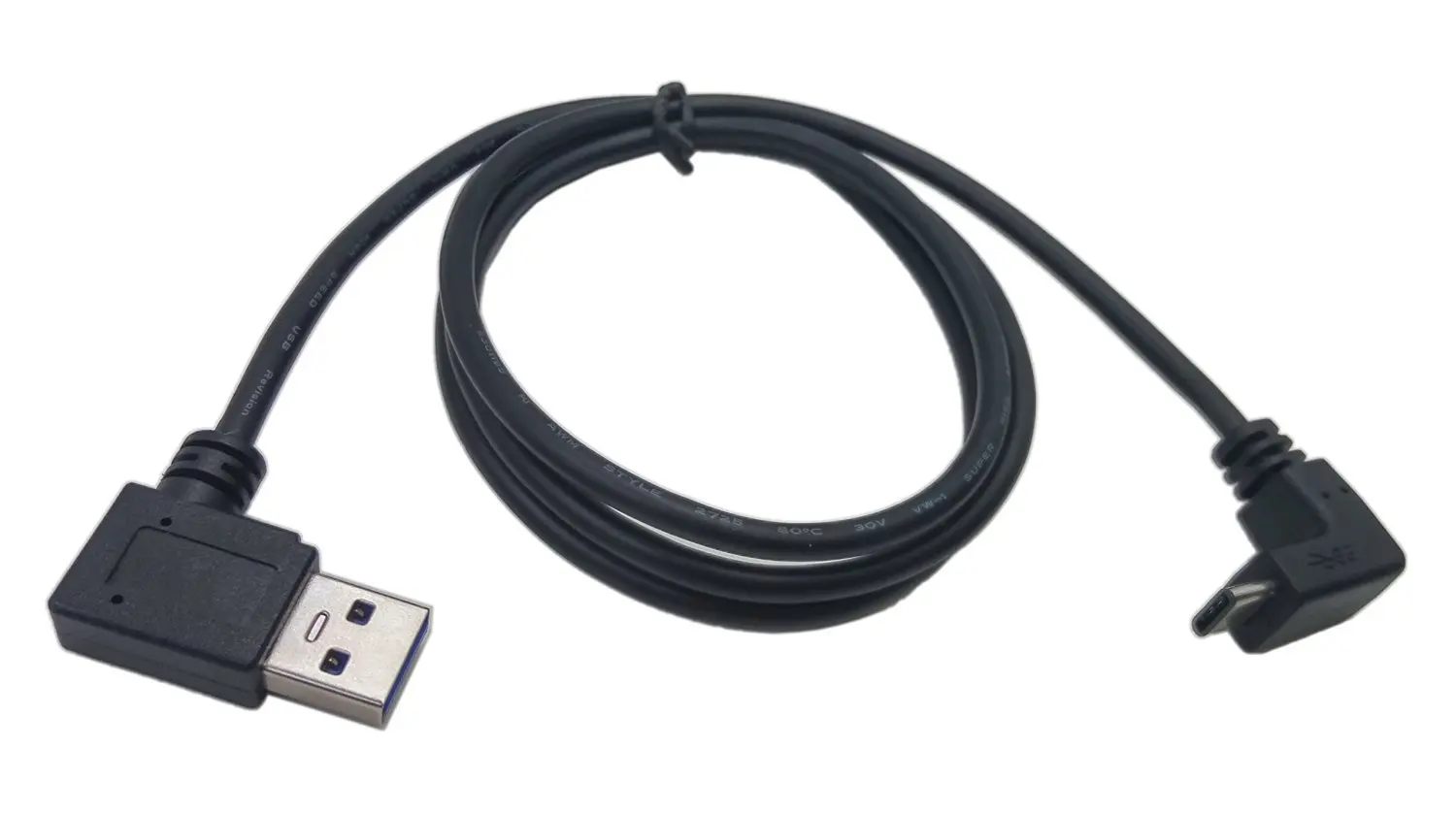 USB 3 0 (Type-A) кабель для синхронизации данных и зарядки 1 м 90 градусов под прямым