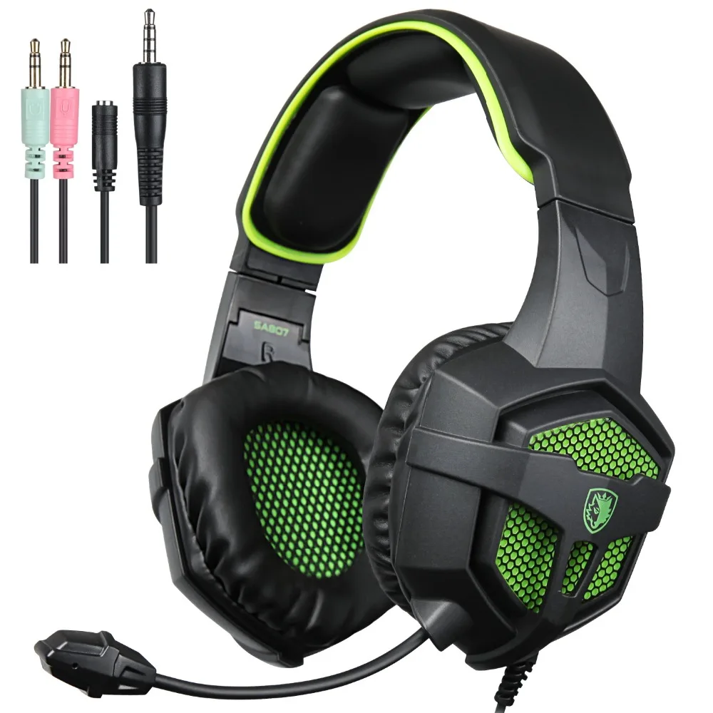 Sades sa-807 3.5 мм Проводная гарнитура для PS4 компьютерные наушники стерео звук