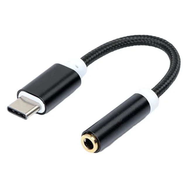 Черный Чери Тип с разъемами типа c и 3,5 мм разъем для наушников вспомогательный конвертер кабель для samsung S10 плюс Xiaomi Mi 9 huawei USB C наушники аудио разъем - Цвет: Черный