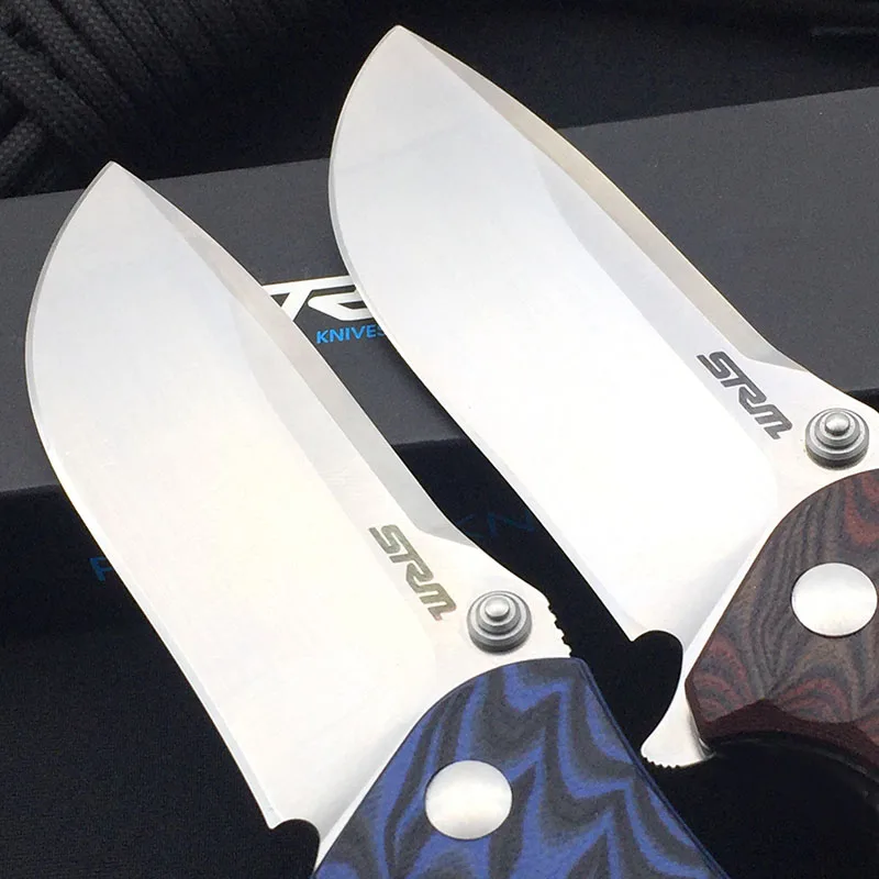 SRM 1005 GQ 9Cr14MoV Balde изогнутая ручка G10 высокая твердость шариковый подшипник Флиппер
