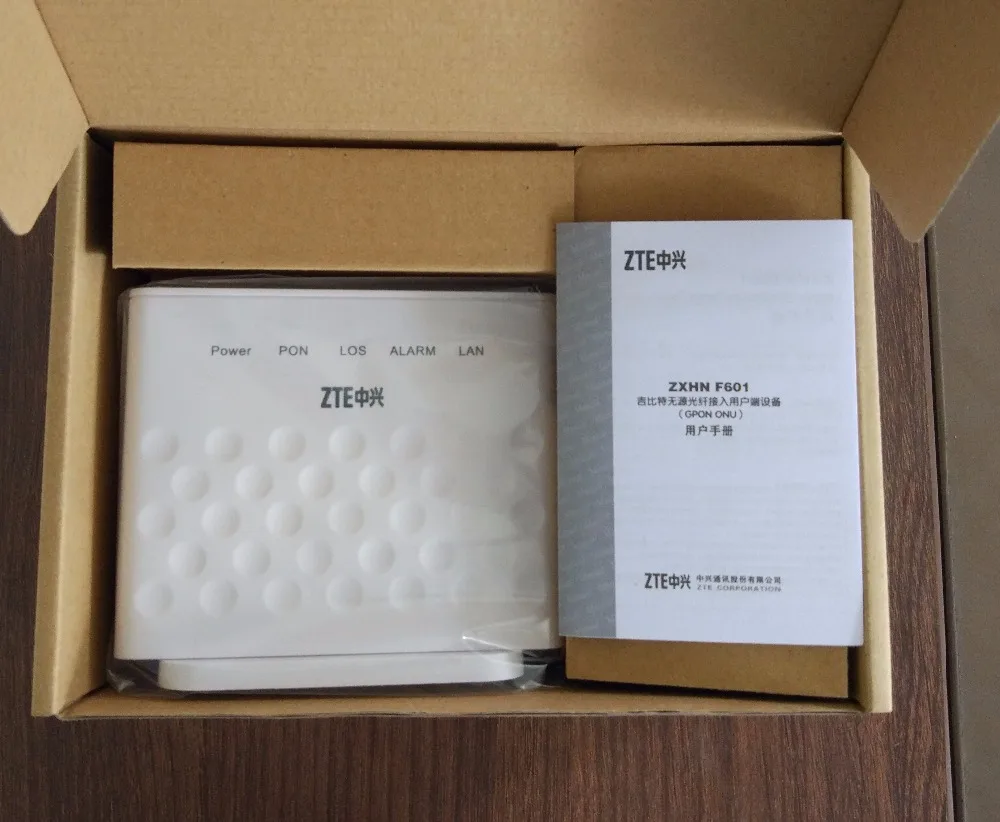 

Оригинальный терминал GPON ONT ZXA10 ZXHN F601 FTTH или FTTO GPON ONU с одним портом Ethernet GE, английская версия
