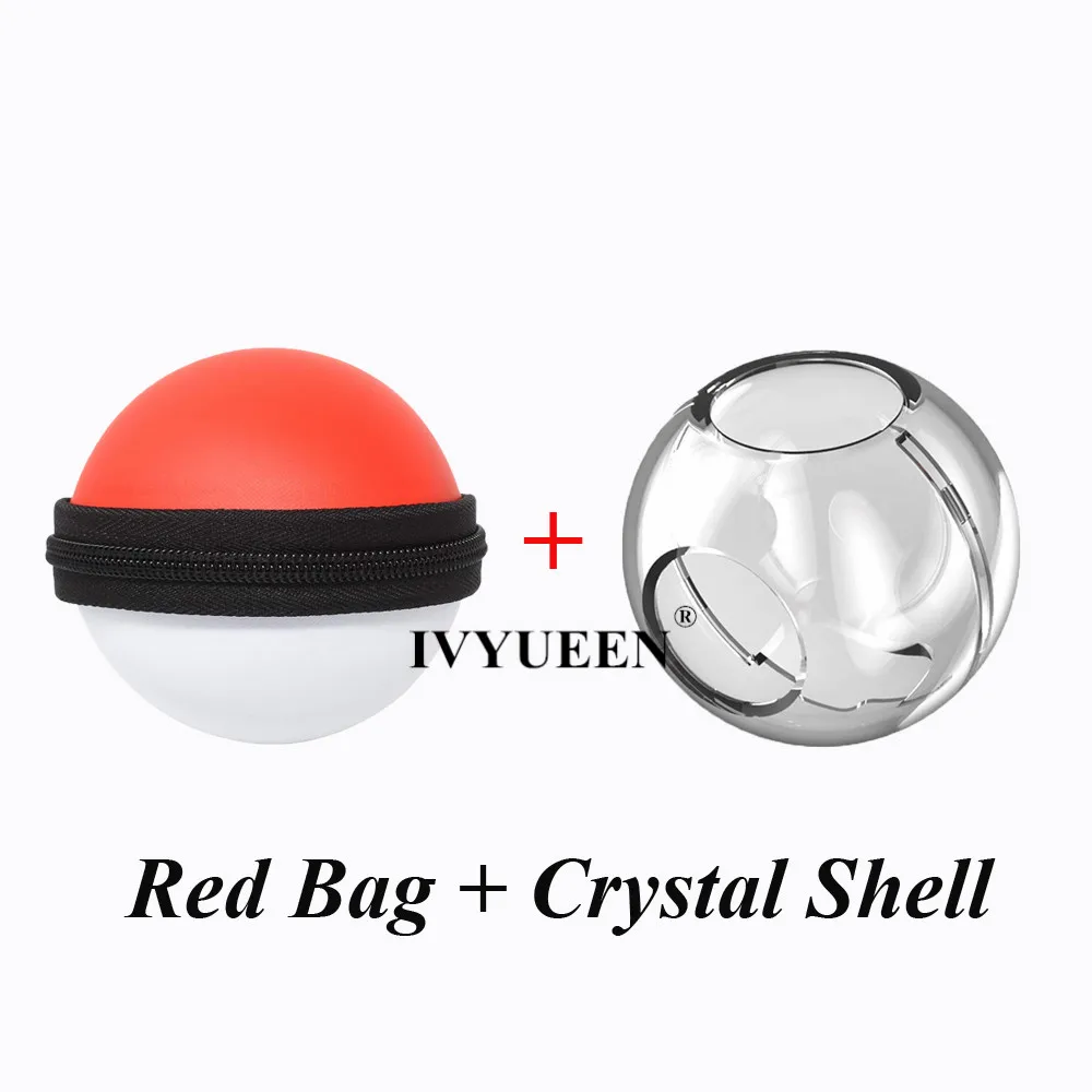 IVYUEEN 2 в 1 для Nintendo Switch Poke ball plus контроллер сумка для переноски и с украшением в виде кристаллов чехол прозрачный просвечивающийся чехол КРЫШКА ДЛЯ командной игры в покебол(Иви