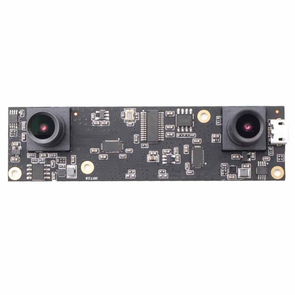 Высокоскоростной модуль камеры ELP 2MP HD 1080P 30 FPS OTG UVC с двойным объективом 90 градусов
