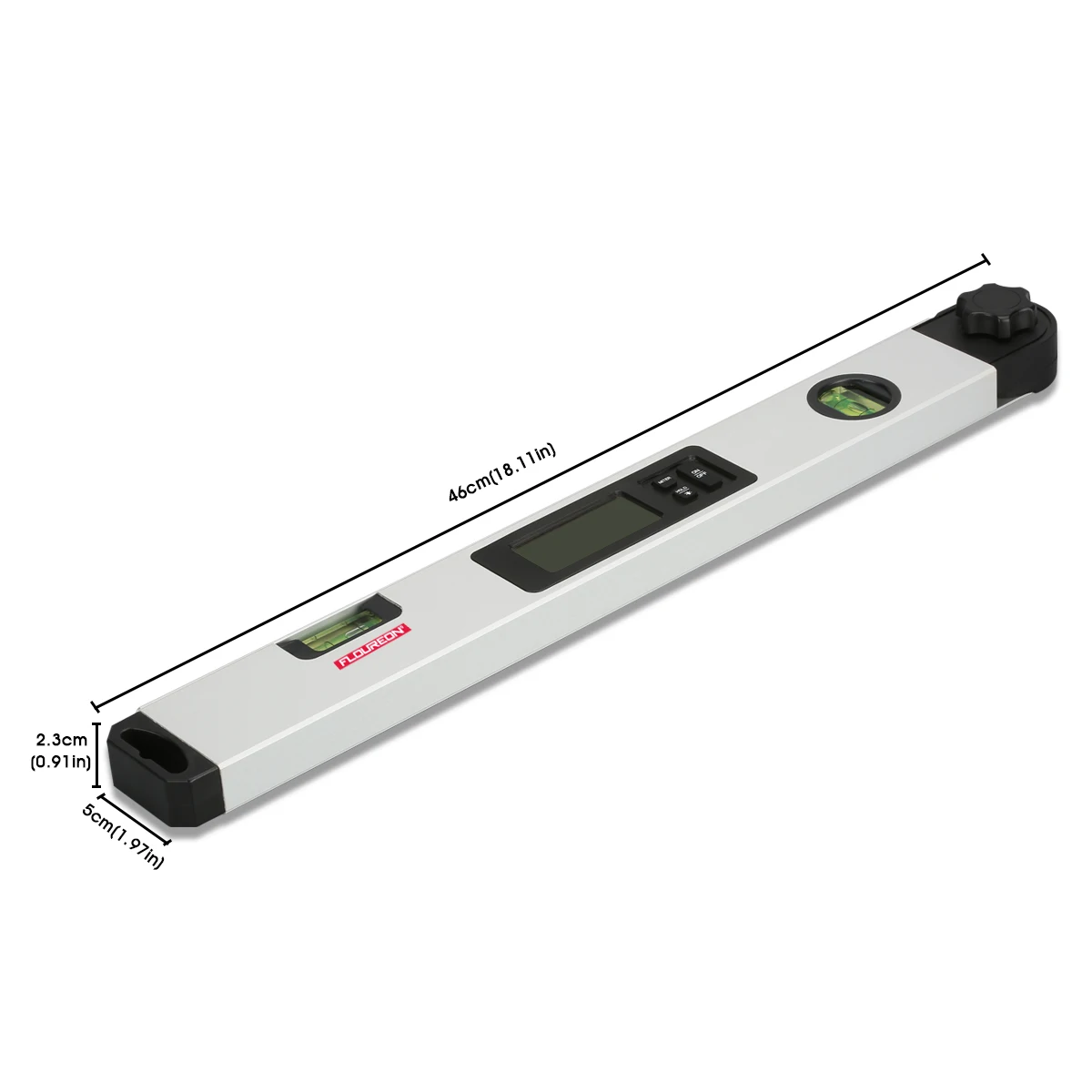 Floureon Цифровой Угол Finder Gauge 0-230Degree линейка транспортира Miltre Angle Finder с ЖК-дисплеем Spirit Level Back-светильник