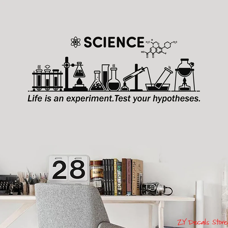 Виниловая настенная наклейка Science Inspire химический лабораторный школьный