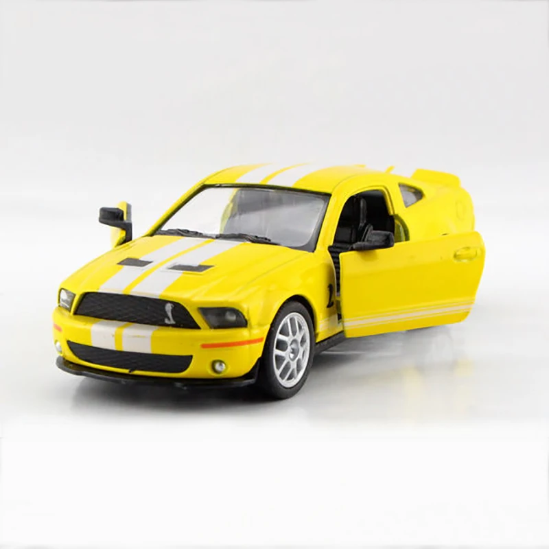 Mustang Шелби GT500 SVT желтый 1/38 сплавочная модель автомобиля спортивные машинки Diecast