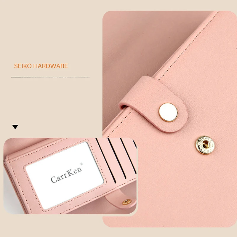 CarrKen, из искусственной кожи, Женский Длинный кошелек на застежке, Дамский кошелек, женские кошельки, кошелек, держатель для карт, монет, наличных, сумка, Portefeuille femme