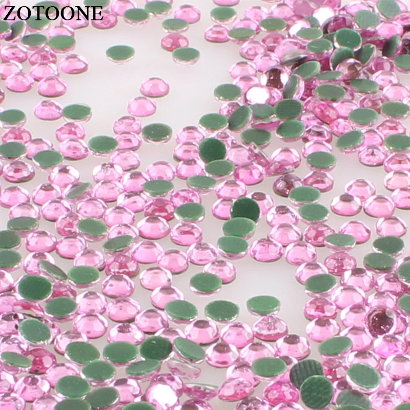 ZOTOONE Розовая Смола Стразы горячей фиксации камни и Кристаллы Аппликация для
